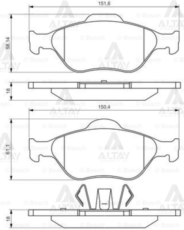 Ford Fiesta Ön Fren Balata Ön OEM YS612K021DA